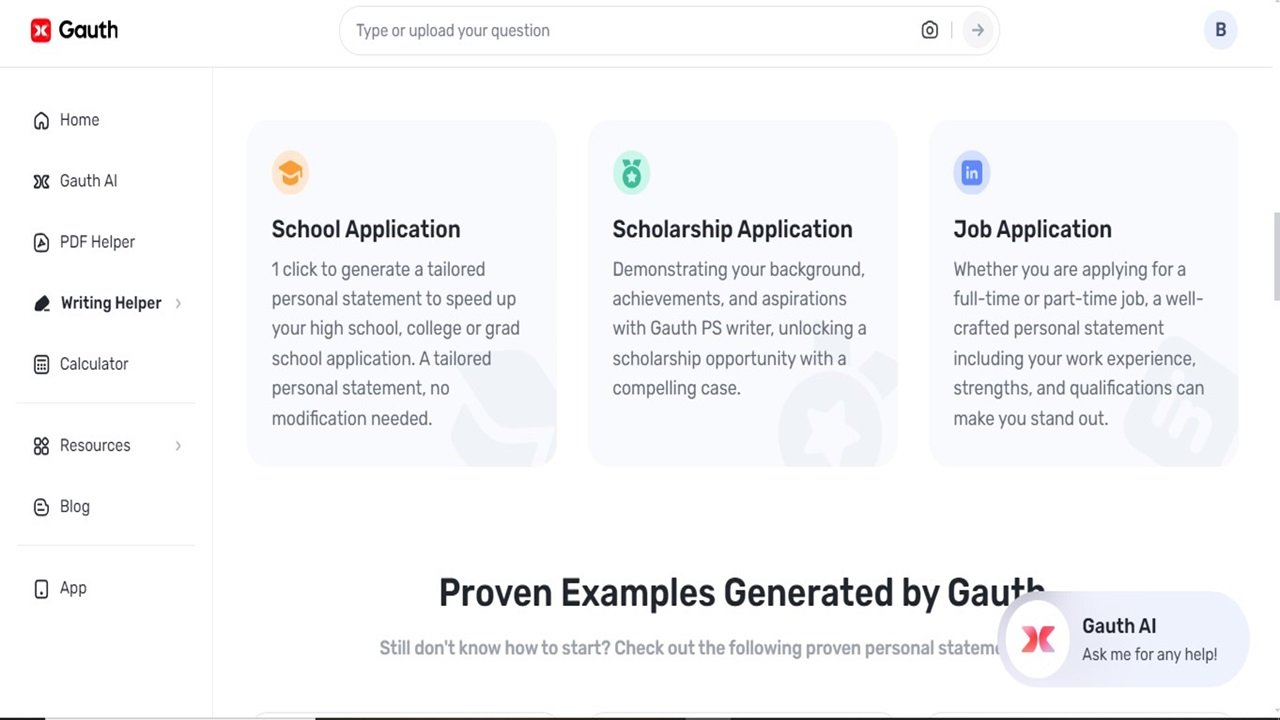 How to Use Gauth to Highlight Your Strengths in a Personal Statement for University Admission